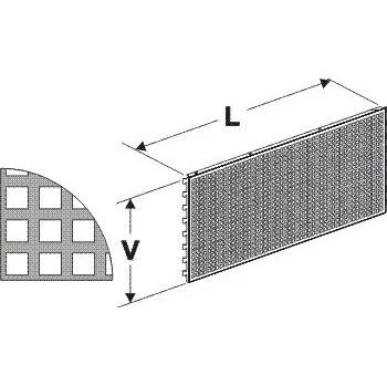 Zadní panel děrovaný D 625/400mm - 2342