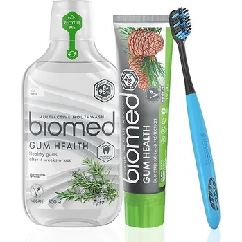 BIOMED Gum Health zubní pasta 100 g, ústní voda 500 ml + kartáček