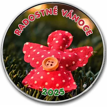 Stříbrná mince 1 oz Kolorovaná - Radostné Vánoce