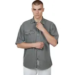 Anjun Pánská šedá košile s krátkým rukávem Barva: Šedá, Velikost: M