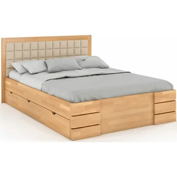 Postel Buková postel s úložným prostorem - Gotland Drawers Čalounění postele: 2303, Odstín moření: Buk přírodní, Rozměr: 120x200