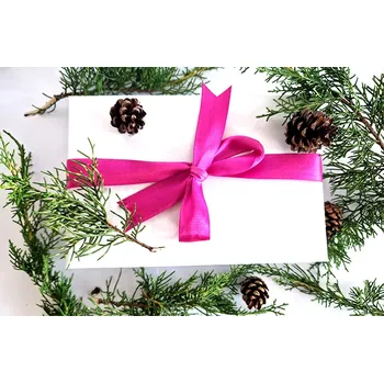 Dárková krabička Dárkový BOX Unicorn krabička s mašlí: bílá krabička s růžovou mašlí se svíčkou ZDARMA