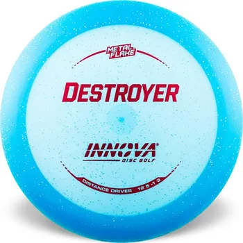 Disc golf Innova DESTROYER Champion Metal Flake Barva: Modrá - transparentní se třpytkami, Váha: 173-175 g