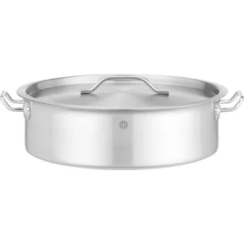 Pečicí nádoba s víkem, HENDI, 10,8L, ⌀360x(H)139mm