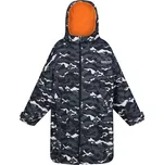 Nepromokavý kabát Regatta Junior Waterproof Changing Robe Dětská velikost: 98-110 / Barva: černá/šedá