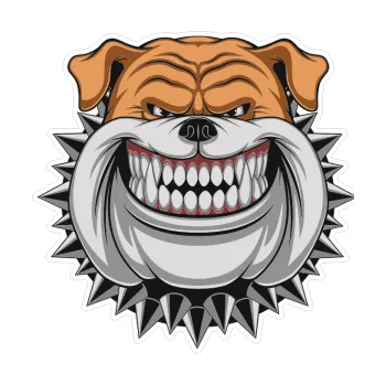 Samolepicí dekorace na vozidlo Barevný pes 026 buldok (10 x 9,8) SAMOLEPKA NA AUTO, NÁLEPKA, FÓLIE, POLEP, TUNING, VLASTNÍ TEXT, TISK, AUTOSAMOLEPKY.cz, POLEPY, OBRÁZEK, LOGO, 3D STICKERS