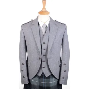 Dámské sako St. Kilda Sako Braemar s vestou - světle šedé Velikost: 40L