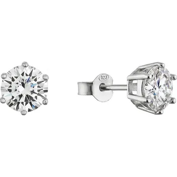 Šperk EVOLUTION GROUP CZ Stříbrné náušnice MIA moissanite 7mm - MIA 11M00002