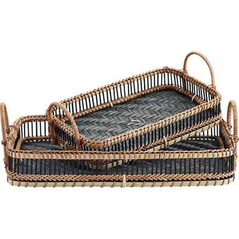 Sada táců Madam Stoltz Bamboo 2-pack MK2711.45 vícebarevná MLC