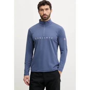 Pánské tričko Funkční triko s dlouhým rukávem Descente CHEST LOGO T-NECK DW5FLT01MU modrá 55C, vel. L