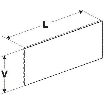 Prodejní regál Zadní panel plný 625/100mm - 2275