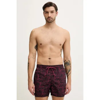 Pánské kraťasy Plavkové šortky HUGO RIK 50533795 burgundské 83A, vel. XXL