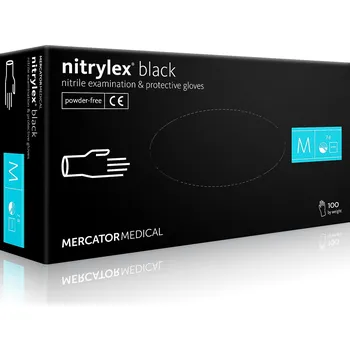 Pracovní rukavice Mercator Medical | Rukavice MERCATOR NITRYLEX Black 100 ks - XL 060037