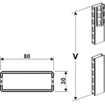 Stojina 80x30mm/2200mm - 2208