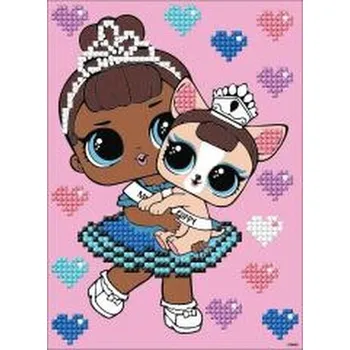 Set školních potřeb Diamnetowa mozaika - LOL Miss Baby 15x20cm