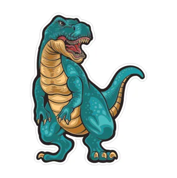 Polep vozidla SAMOLEPKA Barevný dinosaurus 001 pravá (11,5 x 15) NA AUTO, NÁLEPKA, FÓLIE, POLEP, TUNING, VLASTNÍ TEXT, TISK, AUTOSAMOLEPKY.cz, POLEPY, OBRÁZEK, LOGO, SAMOLEPKY