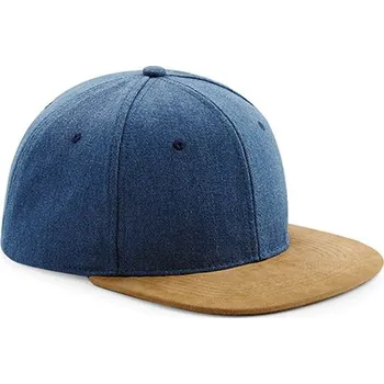 Módní doplněk Beechfield Suede Peak Snapback Barva: Denim Blue, Velikost: One Size G_CB668
