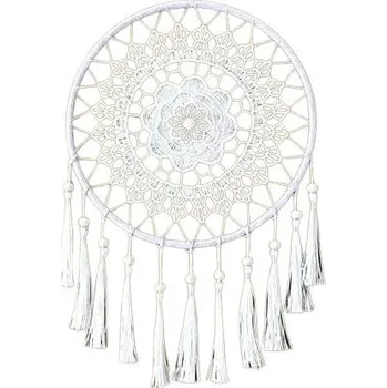 Lapač snů Lapač snů - Bílý s krajkou a třásněmi