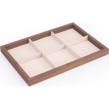 Úložný box Dřevěná kazeta na sbírku minerálů a tektitů Počet přihrádek: 6