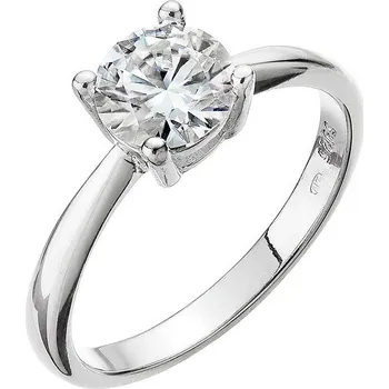 Šperk EVOLUTION GROUP CZ Stříbrný prsten ELEN moissanite - velikost 56 - 15M00006
