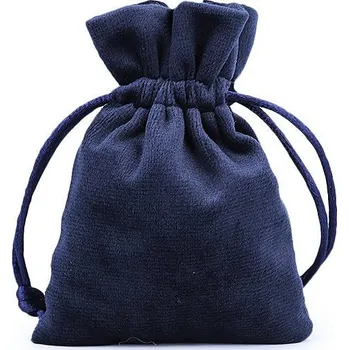 Úložný box Dárkový pytlík 8x11 cm sametový modrá tmavá 1ks