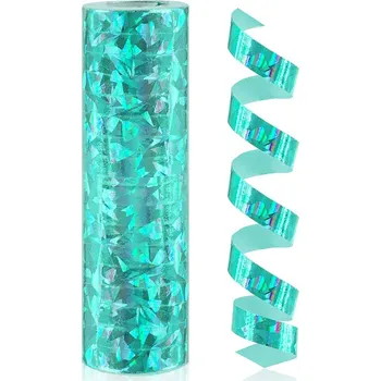 Party dekorace GoDan Serpentýna holografická tyrkysová 4m
