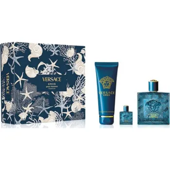 Pánský parfém Versace Eros Eau de Parfum Dárková sada EDP 100 ml, miniaturka EDP 5 ml a sprchový gel 150 ml