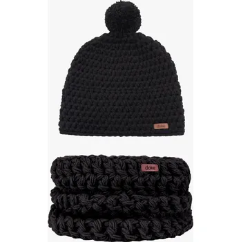 Čepice Doke Set háčkovaný kulich Black L