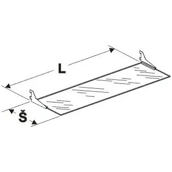 Prodejní regál Police skleněná do vitríny 1000/300mm - 2653