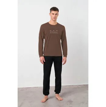 Pánské pyžamo Vamp Pánské bavlněné pyžamo s manžetami 21965