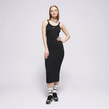 Dámské šaty Nike Šaty W Nsw Nk Chll Knt Mrib Tnk Drs Černá Xs