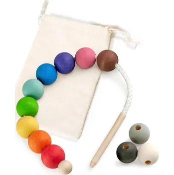 Dřevěná hračka Ulanik Montessori dřevěná hračka "Wooden lacing. Small"