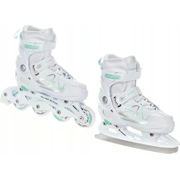 Kolečkové brusle Brusle 2v1 Raven Spirit white/mint Velikost bruslí: EU 37-40, Typ nože: Dámský (se zoubky)