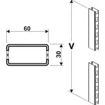 Stojina 60x30mm/1000mm - 2216