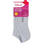 Bellinda COTTON IN-SHOE vel. 39/42 dámské kotníkové ponožky 2 páry šedé
