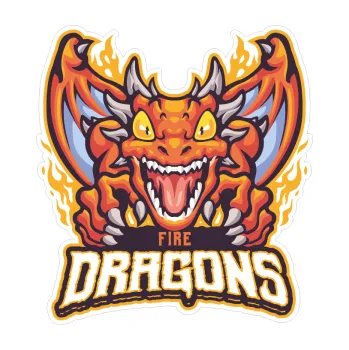 Samolepicí dekorace na vozidlo Barevný drak 023 nápis Fire Dragons (9,2 x 10) SAMOLEPKA NA AUTO, NÁLEPKA, FÓLIE, POLEP, TUNING, VLASTNÍ TEXT, TISK, AUTOSAMOLEPKY.cz, POLEPY, OBRÁZEK, LOGO, 3D STICKERS