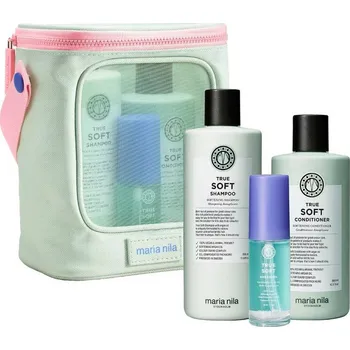 Kosmetická sada Maria Nila True Soft Gift Box 25 - Šampon 350 ml + kondicionér 300 ml + arganový olej 30 ml Dárková sada