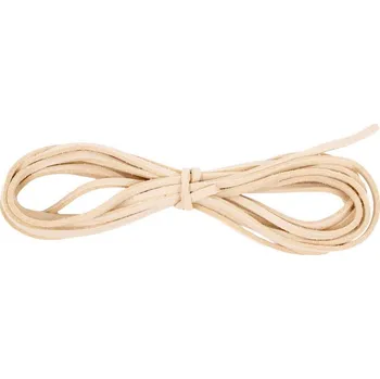 Dětské navlékací korálky FANDY Šňůrka na výrobu šperků imitace kůže bílá