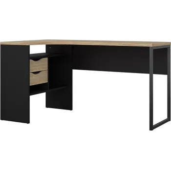 Psací stůl Psací stůl Felix Corner, černý mat / dub sonoma