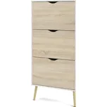 Botník Retro, bílá / dub sonoma