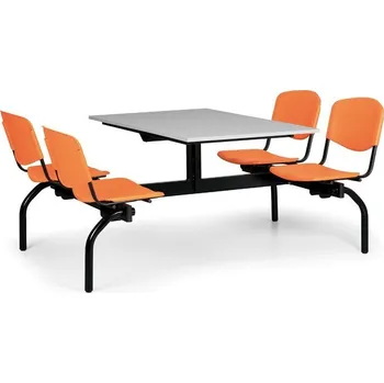 Jídelní set Jídelní set - oranžová plastová sedadla - 4490