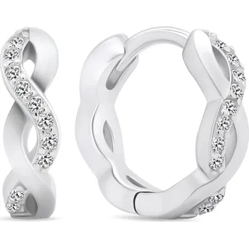 Náušnice Brilio Silver Okouzlující stříbrné náušnice se zirkony EA540W + 2 měsíce na vrácení zboží