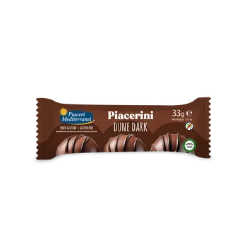 Piaceri Mediterranei PIACERINI BEZLEPKOVÁ TYČINKA DUNE DARK (33g) bez lepku, bez palmového oleje