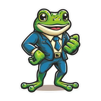 Samolepicí dekorace na vozidlo Barevná žába 020 pravá gentleman v obleku (7,2 x 10) SAMOLEPKA NA AUTO, NÁLEPKA, FÓLIE, POLEP, TUNING, VLASTNÍ TEXT, TISK, AUTOSAMOLEPKY.cz, POLEPY, OBRÁZEK, LOGO, 3D STICKERS