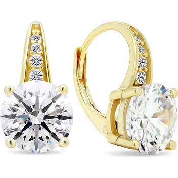 Náušnice Brilio Silver Půvabné pozlacené náušnice s čirými zirkony EA465Y + 2 měsíce na vrácení zboží