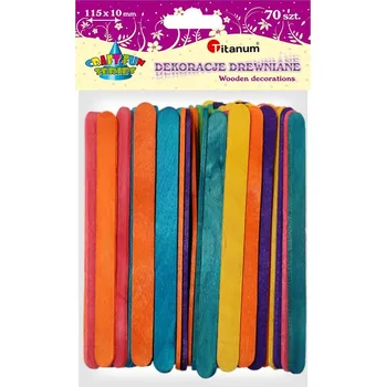 Dřevěné špachtle, mix, 11,5x1cm, 70ks/bal.