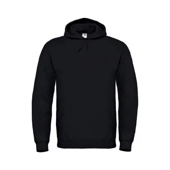 Pánská mikina Mikina s kapucí B&C Classic - černá, 3XL