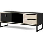 TV stolek Sheba, černý mat / dub sonoma