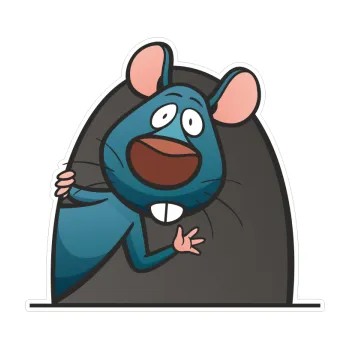 Samolepicí dekorace na vozidlo Barevná myš 004 pravá kouká z domečku (10 x 9,2) SAMOLEPKA NA AUTO, NÁLEPKA, FÓLIE, POLEP, TUNING, VLASTNÍ TEXT, TISK, AUTOSAMOLEPKY.cz, POLEPY, OBRÁZEK, LOGO, 3D STICKERS