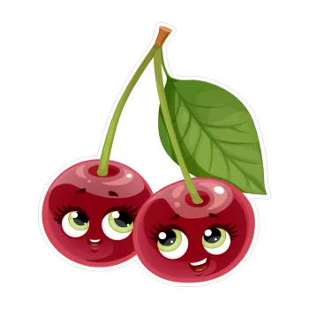 Autodoplněk Samolepka na auto Barevné třešně 001 pravá (8,8 x 10) NÁLEPKA, FÓLIE, POLEPY, TUNING, VLASTNÍ TEXT, TISK, AUTOSAMOLEPKY.cz, SAMOLEPKY, OBRÁZEK, LOGO, VÝROBA, PRODEJ